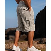 economico Fondi-Per uomo Shorts Cargo Shorts da escursionismo Esterno Vestibilità regolare Impermeabile Antivento Pantaloni Tasca Grigio Cotone Campeggio / Escursionismo Corsa S M L XL XXL