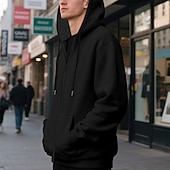 abordables sudaderas basicas hombre-Hombre Sudadera Sudadera con capucha y cremallera completa Sudadera con capucha de lana Albaricoque Negro Verde Ejército Azul Marino Gris Claro Con Capucha Plano Bolsillo Deporte Diario Festivos