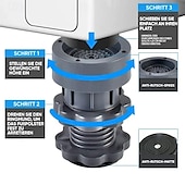 cheap Bathroom Gadgets-4 Pcs Height Adjustable Washing Machine Stand Anti Slip Furniture Base Riser Pads Shock Absorbing Feet for Refrigerator Washer Dryer Leveling Support Heavy Duty Stabilizer