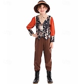 billiga Pionjär / 1800-talet-Saga Bypojke Pionjär Cosplay-kostym Kläder Sagobokskaraktärer Cosplay Film-cosplay for Pojkar Barn Halloween Karnival Världsbokdagen Prestanda Pedagogisk klädsel Klädsel för skolevenemang