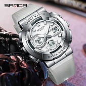 economico Orologi digitali-SANDA Orologio Digitale da Uomo di Lusso Moda Orologi Militari Impermeabile Orologio Sportivo con Doppio Display da Polso 3365