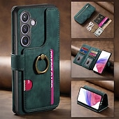 رخيصةأون جراب سامسونج-هاتف غطاء من أجل سامسونج جالاكسي اس 25 بلس اس 25 الترا S24 Ultra S24 Plus S23 Ultra S23 Plus A55 5G A54 A34 A14 A73 A53 A33 حافظة بطاقة المحفظة سحاب مسند الدراجة فتحة لبطاقة مكتب  /  الأعمال TPU