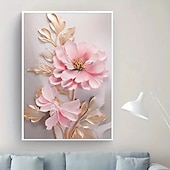 お買い得  植物画 プリント-プリント キャンバス地プリント - 抽象画 フローラル柄 近代の 伝統風 アートプリント