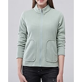 levne Fleece a 3 v 1 bundy-Dámské Dağcı Ceketi Fleecová bunda Zima Venkovní Zahřívací Vrchní část oděvu Černá Bílá Růžová Zelená