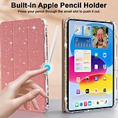 abordables Fundas iPad-Tableta Carcasa Funda Para Apple iPad 10.9&#039;&#039; 10 ipad 9th 8th 7th Generation 10.2 inch Portalápiz Soporte triple Protector de cuerpo completo Brillante TPU Cuero de PU