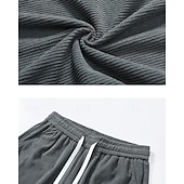 baratos calça casual-Homens Calças de Veludo Calças Calça casual Bolsos Cintura elástica Com Cordão Tecido Conforto Esportes Diário Moda Casual Preto Branco Micro-Elástica