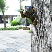 cheap Halloween-Funny Bulldog Doorbell,Shopkeepers Bell for Door Opening Solid and Sleek Metal Wall Mounted Doorbell Easy Install Loud Chime for Home
