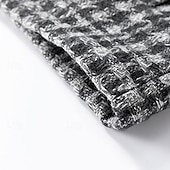 男性用 軽量ジャケット カジュアルジャケット バケーション 日常 保温 ポケット 秋 冬 チェック ファッション クラシック ラペル レギュラー ブラック カーキ色 グレー ジャケット お買い得  カジュアルジャケット-男性用 軽量ジャケット カジュアルジャケット バケーション 日常 保温 ポケット 秋 冬 チェック ファッション クラシック ラペル レギュラー ブラック カーキ色 グレー ジャケット