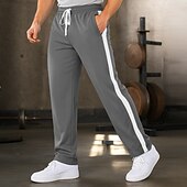preiswerte Sweatpants-Herren Aktiv Jogginghose Jogginghose Jogger Hose Patchwork Kordelzug Einfach Komfort Weich Volle Länge Outdoor Täglich Ausgehen Urlaub Mode Schwarz Rote Dehnbar