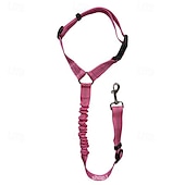 abordables Service de Véhicule-Laisse de voiture réglable pour chien, ceinture de sécurité élastique réfléchissante pour animaux de compagnie, harnais de sécurité multifonctionnel sans traction pour grands chiens, accessoires de