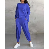 tanie dresy-Damskie Dres Spodnie dresowe Bluza z kapturem Kieszeń Solidne kolory Zestawy odzież Wiosna Czarny Biały Siłownia Na zewnątrz Bieganie Odporność na wiatr Lekki Długi rękaw Sport Odzież sportowa