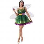 cheap Women&#039;s Costumes-Peter Pan Fairy Tale Elf Tinker Bell Dress Cosplay Costume Tutu Storybook Characters Cosplay Movie Cosplay for Women&#039;s Adults&#039; Halloween Carnival World Book Day Performance Educational Dress Up