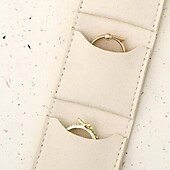 abordables Coffrets à bijoux et rangements pour produits de beauté-Mini sac à bijoux de voyage, pochette portable à fermeture éclair pour bagues, boucles d&#039;oreilles, colliers, étui de rangement compact pour femmes et filles, rangement d&#039;accessoires de voyage en plein