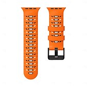 baratos Pulseiras de Apple Watch-Pulseira esportiva compatível com Apple Watch 42mm 44mm 45mm 49mm Fecho de metal resistente Pulseira de silicone ajustável Pulseira de substituição para iWatch Ultra 2 Series 9 8 7 SE 6 5 4