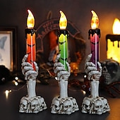 cheap Halloween Indoor-1 Pc 21.5cm Halloween Ghost Hand LED Electronic Candle Decorative Light Indoor Restaurant Party Decoration Light Decoration Light