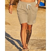 preiswerte Lässige Shorts-Herren Shorts Sommershorts Freizeitshorts Cordshorts Tasche Elastischer Bund Kordelzug Einfach Komfort Atmungsaktiv Kurz Outdoor Sport Klassisch Lässig Schwarz Weiß Mikroelastisch
