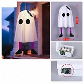 お買い得  ハロウィン室内-ハロウィンゴースト吊り下げゴースト屋内および屋外ポーチツリー中庭ガーデンテラス装飾ライト3照明モード風景ライト1個