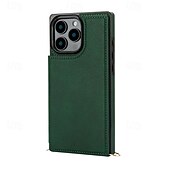billige iPhone-etuier-telefon Etui Til iPhone 16 Pro Max Plus iPhone 16 iPhone 16 Plus iPhone 16 Pro iPhone 15 iPhone 15 14 Pro Max Plus Lommebok-kortveske Glidelås med nøkkelbånd Støtte Kontor / Bedrift TPU PU lær
