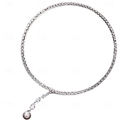 billige Halskjeder-Choker Halskjede Perle Rhinstener Dame Elegant Luksus dusk Dusk Bryllup Dråper Halskjeder Til Bryllup Fest Bursdag