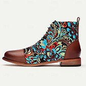 economico Stivali da vestiti-Per uomo Stivali Camminata Pelle PU Tessuto jacquard Confortevole Antiscivolo Traspirante Stivaletti Allacciatura Marrone Autunno Inverno
