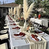 abordables Ustensiles et gadgets de cuisine-Lot de 10 serviettes en polyester de couleur unie, serviettes de table rectangulaires tissées de 20 x 20 pouces avec bordure élégante, parfaites pour la décoration de table de Noël, de vacances, de