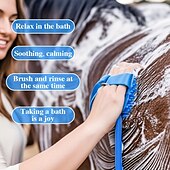 abordables Soins et soutien aux animaux-Outil de bain pour chevaux 5 en 1 et brosse douce, brosse polyvalente pour chevaux avec buse de tuyau d&#039;arrosage, outil de massage pour toilettage de chevaux adapté aux bovins, chevaux, moutons, etc.