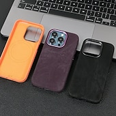 economico Cover per iPhone-telefono Custodia Per iPhone 16 15 14 Pro Max iPhone 13 Pro Max Copertura Posteriore Magnetico Resistente agli urti Retrò TPU Pelle PU