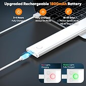 abordables Lumières intelligentes-Lampe à détecteur de mouvement, 3 températures de couleur, éclairage de placard à intensité variable, éclairage sous meuble rechargeable par USB, lampe de nuit à bâton magnétique pour cuisine,