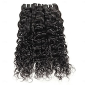 baratos 3 conjuntos de extensões de cabelo natural-3 pacotes de cabelo humano brasileiro, extensões de cabelo humano com ondas d'água, 8-28 polegadas, 300g