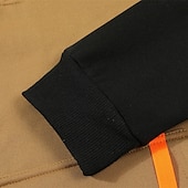 levne pánské základní mikiny s kapucí-Pánské Kapuce Mikina se zipem na čtvrtletí Černá Velbloudí Tmavě šedá Kapuce Barevné bloky Slátanina Kapsy Čtvrtletní zip Sporty a outdoor Denní Dovolená Polyester Šik ven Základní Na běžné nošení