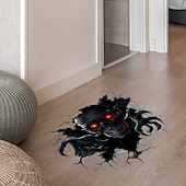 halpa Halloween-tarrat-Halloween-kallon rikkinäinen seinätarra, kauhutarra 3D-tarra makuuhuoneeseen ja olohuoneeseen, aavemainen kummitustalon sisustus, kuori ja kiinnitä seinätaide kotijuhliin