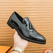 halpa Miesten loaferit ja nauhattomat kengät-miesten kultaiset tupsukoristeiset loaferit – kiiltävät metallinhohtoiset slip-on-kengät häihin, juhliin ja iltatilaisuuksiin