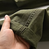 baratos Calças Cargo-Homens Calças Cargo Calças Cintura elástica Com Cordão Bolso multi Tecido Vestível Ao ar livre Diário Acampar e Caminhar Moda Clássico Verde Cáqui