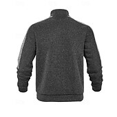 preiswerte Lässige Jacken-Herren Freizeitjacke Collegejacke Urlaub Täglich Atmungsaktiv Tasche Frühling Herbst Farbblock Mode Klassisch Stehkragen Regulär Schwarz Rote Grün Hellgrau Dunkelgray Jacken