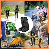abordables Artículos para el hogar-Funda impermeable y larga para botas, para clima lluvioso, cubrezapatillas duraderos por encima de la rodilla, reutilizable, antideslizante, para ciclismo y uso al aire libre.