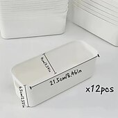 economico Organizzazione spazi-12 contenitori portaoggetti resistenti, contenitori organizer in plastica impilabili con maniglie, cassetti salvaspazio per casa, armadio, ufficio - spazio per giocattoli, vestiti, libri
