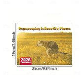 お買い得  家庭用品-2026年 怒った猫 カンフー猫カレンダー 面白い犬のうんちカレンダー ラミネート加工 月間プランナー 英語の日付付き 1月から12月まで 自宅やオフィスの装飾に最適 猫好きや犬好きの方に最適