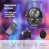 olcso Beltéri világítás-Diszkógömb fény dinamikus LED színpaddal&amp;amp;stroboszkópos fények - hangvezérelt party világítás DJ klubba, bárba, esküvőre, születésnapra, halloweenre, karácsonyra, DJ színpadi világítás