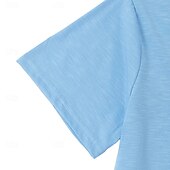 abordables Camisetas de Algodón y Lino-Hombre Camiseta Camisas que absorben la humedad Manga Corta Escote en Pico Verano Primavera Plano Retro Básico Casual Escote en V Cosecha Calle Casual Negro Blanco Azul Piscina Camiseta superior para