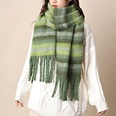 economico Scialli e stole da donna-Per donna Sciarpa rettangolare Sciarpe da donna Streetwear Quotidiano Data Nero Arancione Sciarpa Plaid