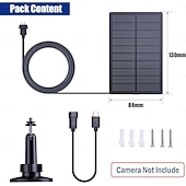 levne vrtací příslušenství-2W solární panel pro bezpečnostní kameru, nabíječka solárního panelu kompatibilní s venkovní kamerou Blink (3. generace) &amp;kamery Blink Outdoor 4 (4. generace), solární panel USB pro venkovní kameru