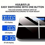 cheap Weighing Scales-Electronic Scale 396 Pound Digital Bathroom Scale High-precision Scale with LED High-definition Display and Temperature Display (switchable To Kilograms or Pounds) Ultra Wide Platform High-precisi