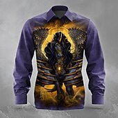 economico Camicia vintage-Pegasus di Sarah Richter, camicia da uomo a maniche lunghe con bottoni, modello cavallo con ali, edizione limitata dell&#039;artista.