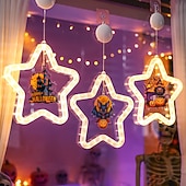 levne Halloween v interiéru-1 ks 27,6 cm halloween netopýr duch čaroděj klobouk dýně černá kočka netopýr přísavka led přísavka okenní světlo párty okno vnitřní atmosféra dekorativní světlo aaa baterie box teplé světlo běžící