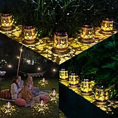 economico Luci paesaggistiche-1 lanterna di proiezione in metallo a forma di farfalla solare impermeabile per esterni, cortile, giardino, sentiero, prato, terrazza, luce decorativa