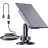 levne vrtací příslušenství-2W solární panel pro bezpečnostní kameru, nabíječka solárního panelu kompatibilní s venkovní kamerou Blink (3. generace) &amp;kamery Blink Outdoor 4 (4. generace), solární panel USB pro venkovní kameru