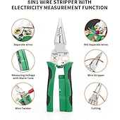 levne El Araçları-Elektrický odizolovací nástroj 8 v 1 s zkoušečkou napětí - multifunkční kleště &amp;střihací nůžky odolný krimpovací nástroj pro domácí opravy