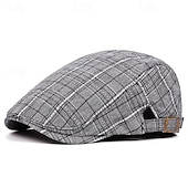 economico Cappelli-berretto a quadri alla moda da uomo e da donna - ripiegabile, lavabile a mano, autunnale &amp;berretto alla moda primaverile, berretto alla moda autunnale con motivo a quadri, berretto ripiegabile