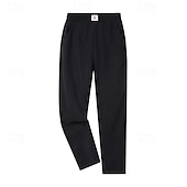 economico pantaloni eleganti da donna-Per donna Pantaloni Eleganti Pantaloni Moda Streetwear Lunghezza intera Vita Alta Semplice Tasca Elastico in vita Traspirabilità Confortevole Streetwear Abbigliamento quotidiano Uscire Nero Marrone