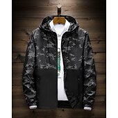 preiswerte Wasserdichte Jacken-Herren Wanderjacke Hardshelljacke Außen Wasserdicht Winddicht Wanderoutfits Wanderbekleidung Frühling Herbst Oberteil Jagd Camping / Wandern / Höhlenforschung Reisen Patchwork Schwarz Rot Blau